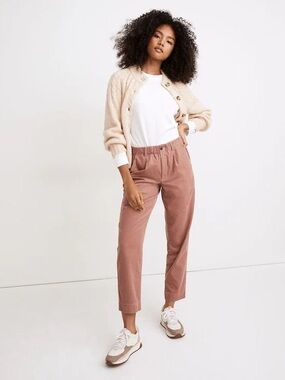 MADEWELL corduroy pull on mid rise jogger pant- XS